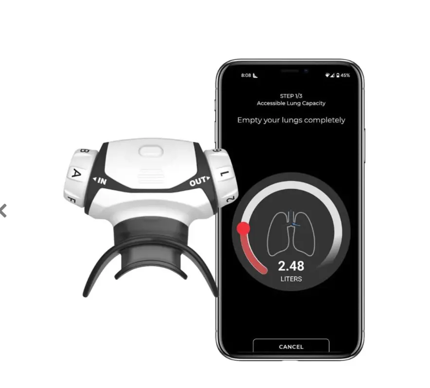 αξιολόγηση αναπνευστικής απόδοσης με ψηφιακή καταγραφή δεδομένων